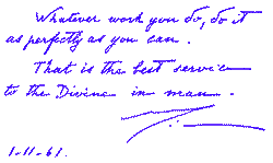 Mother's writing